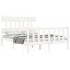 vidaXL Bedframe zonder matras massief grenenhout wit 140x200 cm