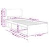 vidaXL Bedframe Ambachtelijk eiken 75 x 190 cm Massief grenenhout