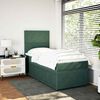 vidaXL Boxspring met matras fluweel donkergroen 90x190 cm