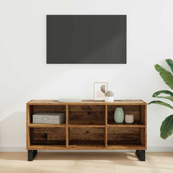 vidaXL TV-kast Oud Hout 103,5 x 30 x 50 cm Bewerkt hout