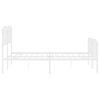 vidaXL Bedframe met hoofd- en voeteneinde&nbsp;metaal wit 183x213 cm
