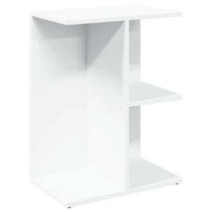 vidaXL Nachtkastje 46,5x29x61 cm bewerkt hout wit