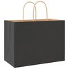 vidaXL Papieren zakken 250 st met hengsels 32x17x25 cm zwart
