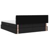 vidaXL Bed met LED-striplichten met hoofdeinde Zwart 180 x 200 cm Stof