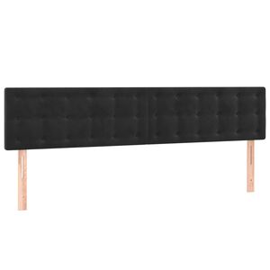 vidaXL Hoofdborden 160x5x78/88 cm fluweel zwart