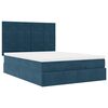 vidaXL Ottoman bed met matrassen 140x190cm fluweel donkerblauw