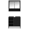vidaXL Badkamermeubelset met lade 2 pcs Zwart Eiken Bewerkt hout