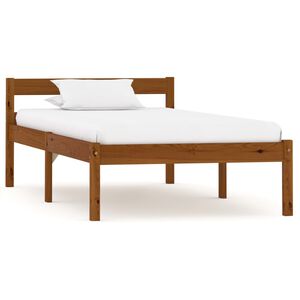 vidaXL Bedframe massief grenenhout honingbruin 90x200 cm