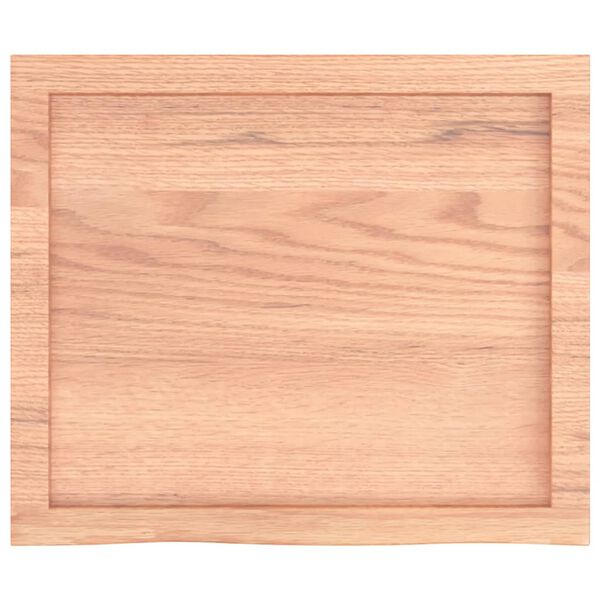 vidaXL Wastafelblad 60x50x(2-4) cm behandeld massief hout lichtbruin