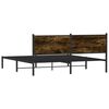 vidaXL Bedframe zonder matras metaal gerookt eikenkleurig 180x200 cm