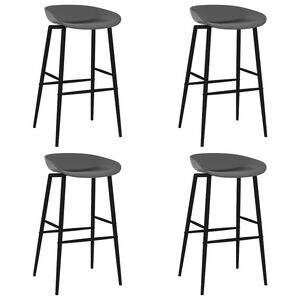 vidaXL Barstoelen 4 st grijs