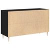vidaXL Dressoir met lade Zwart Eiken 100 x 36 x 60 cm Bewerkt hout