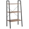 vidaXL Opbergmeubel met 3 lagen 56x35x108 cm donkerbruin en zwart