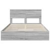 vidaXL Opslag bed met lade Grijs Sonoma 160 x 200 cm Bewerkt hout