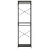 vidaXL Kledingkast 60x40x213 cm metaal en spaanplaat zwart