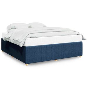 vidaXL Bedframe zonder matras stof blauw 180x200 cm