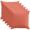 vidaXL Kussensloop 6 st HOUTEN Rood-oranje 80 x 80 cm corduroy