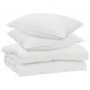 vidaXL Dekbed met kussen 3 pcs Wit Microfibre
