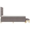 vidaXL Boxspring bed met matras met hoofdeinde Taupe 120 x 190 cm Stof