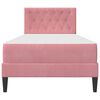 vidaXL Bedframe met matras met hoofdeinde Roze 80 x 200 cm Fluweel