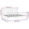 vidaXL Bedframe met hoofdbord grenenhout honingbruin 200x200 cm