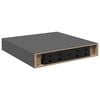 vidaXL Wandschappen zwevend 2 st 23x23,5x3,8 cm MDF hoogglans grijs
