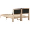 vidaXL Bedframe Donkergrijs 140 x 200 cm Massief grenenhout
