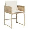 vidaXL 7-delige Tuinset met kussens poly rattan beige