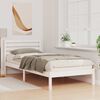 vidaXL Bedframe met hoofdeinde Wit 80 x 220 cm Massief grenenhout