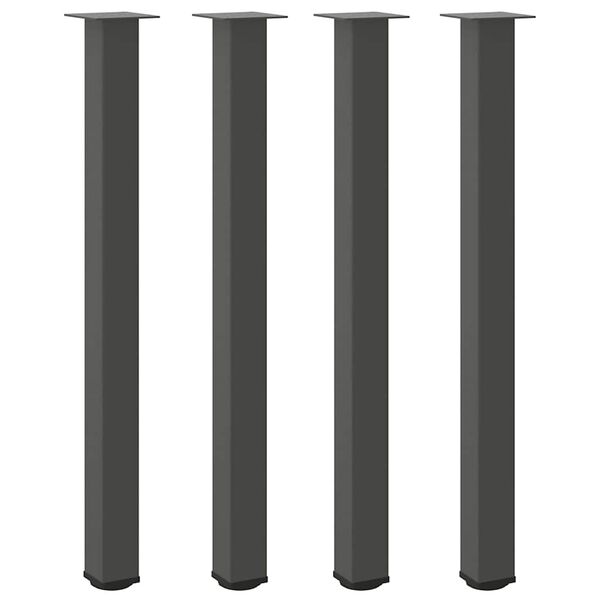 vidaXL Bartafelpoten 4 st 110-112 cm staal antraciet