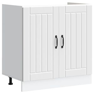 vidaXL Spoelbakonderkast Lucca bewerkt hout wit