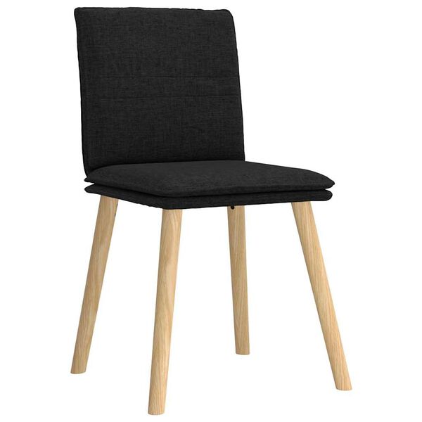 vidaXL Eetkamerstoelen 6 st stof zwart
