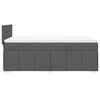 vidaXL Boxspring met matras stof donkergrijs 90x190 cm