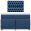 vidaXL Boxspring met matras stof blauw 120x190 cm