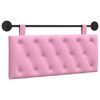 vidaXL Hangend hoofdbord Roze Stof
