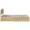vidaXL Bedframe met hoofdeinde Sonoma Eiken 120 x 200 cm Bewerkt hout