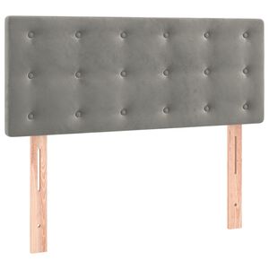 vidaXL Hoofdbord 80x5x78/88 cm fluweel lichtgrijs