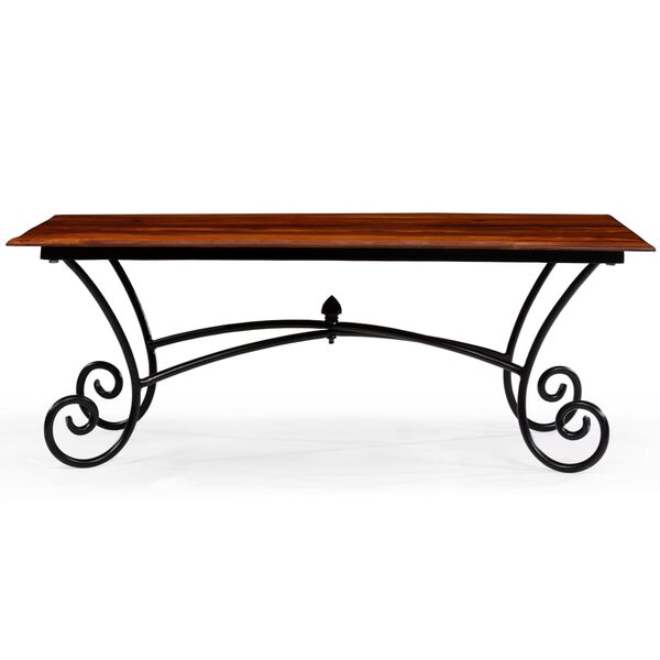 vidaXL Salontafel met gekrulde poten 110x60x39 cm massief hout