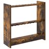 vidaXL Biljartkeu standaard Bewerkt hout 60 x 20 x 57 cm Gerookt eiken