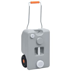 vidaXL Watertank op wielen 25 L grijs