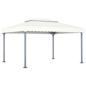 vidaXL Prieel 400x300 cm aluminium cr&egrave;me