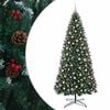 vidaXL Kunstkerstboom met scharnieren en kerstballen 400 cm 600 LED's