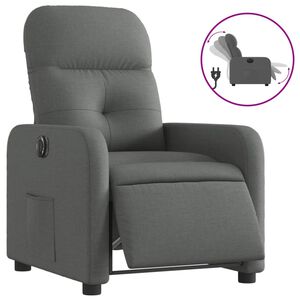vidaXL Fauteuil elektrisch verstelbaar stof donkergrijs