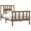 vidaXL Bedframe met hoofdbord massief hout honingbruin 100x200 cm