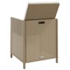vidaXL Tuinstoelen 4 st met kussens poly rattan beige
