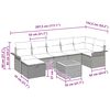 vidaXL Tuin Sofa Set 8 pcs Zwart poly rattan