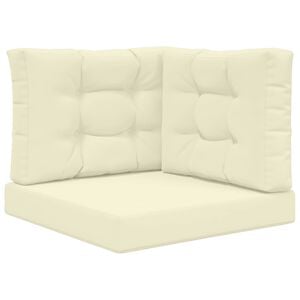 vidaXL Buiten bankkussen 3 pcs Cr&egrave;me Polyester