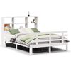 vidaXL Bed met boekenkast zonder matras grenenhout wit 160x200 cm