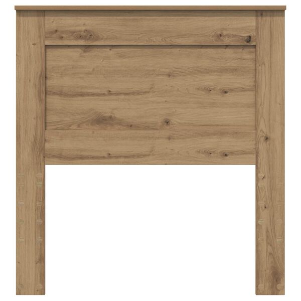 vidaXL Hoofdbord met hoofdeinde Artisan Eiken 90 cm Bewerkt hout