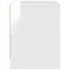 vidaXL Nachtkastje 45x34x44,5 cm bewerkt hout hoogglans wit